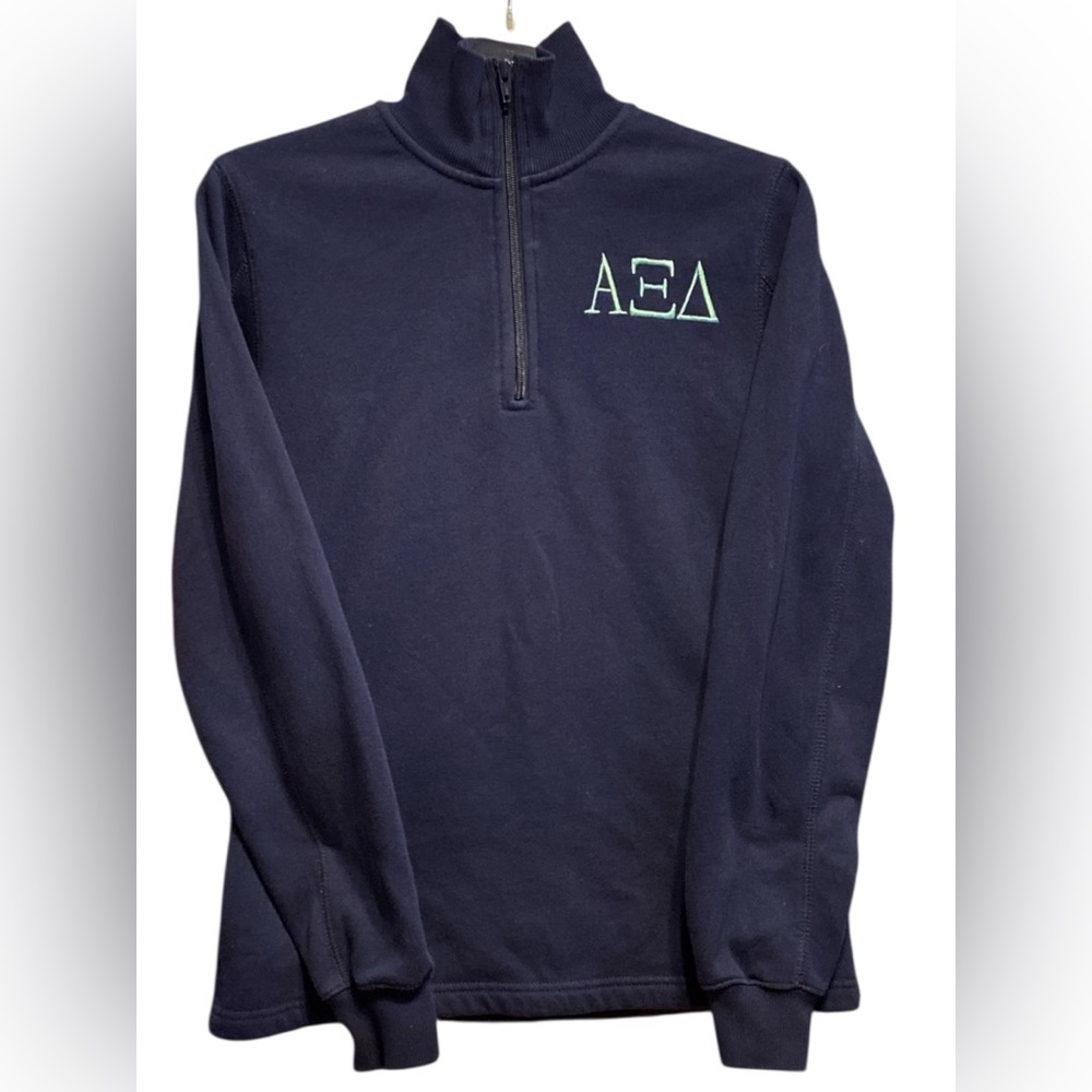 Sport-Tek Women's Navy quarter Zip-Up Sweater